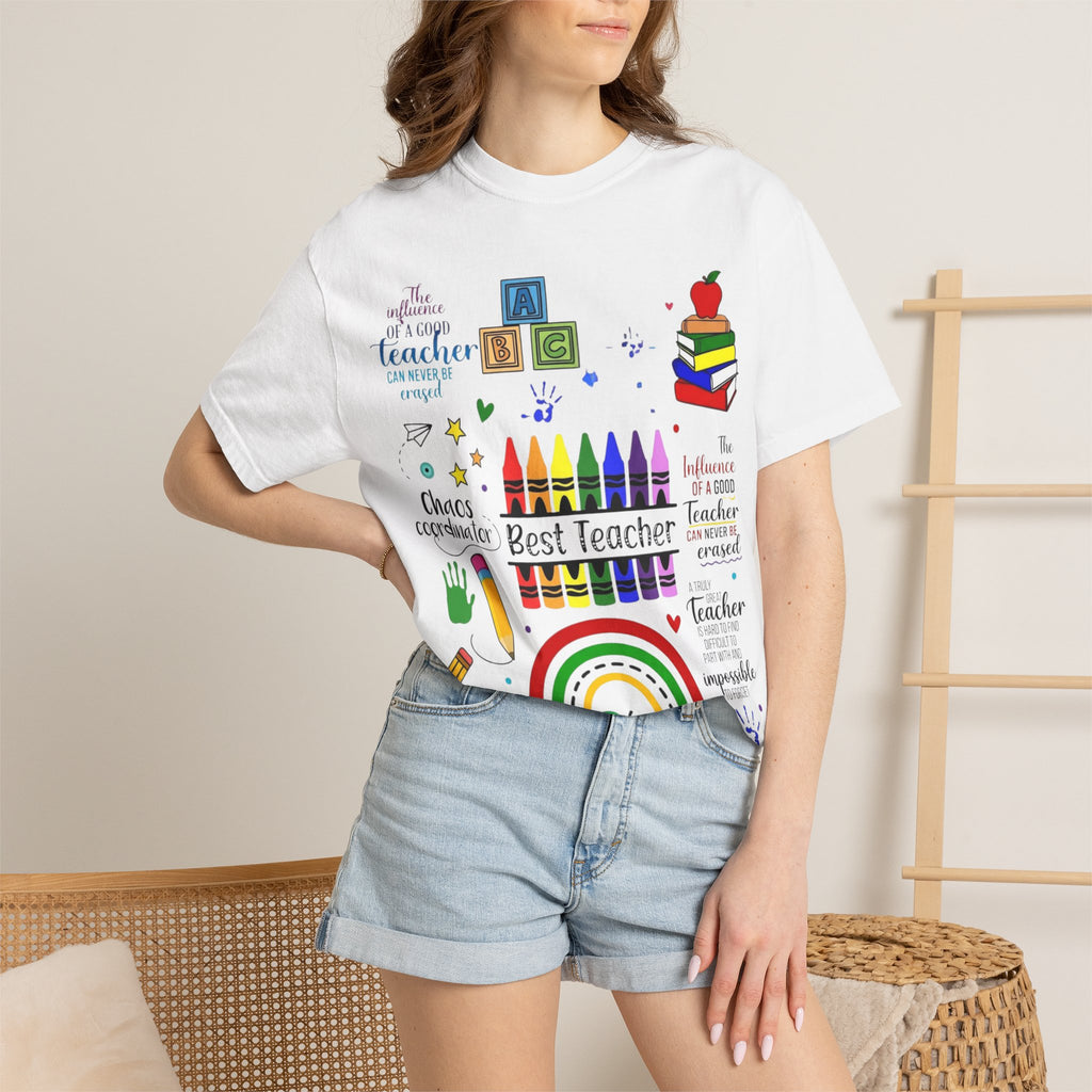Best Teacher Colorful Classroom Graphic T-Shirt — Teacher Appreciation Gift
