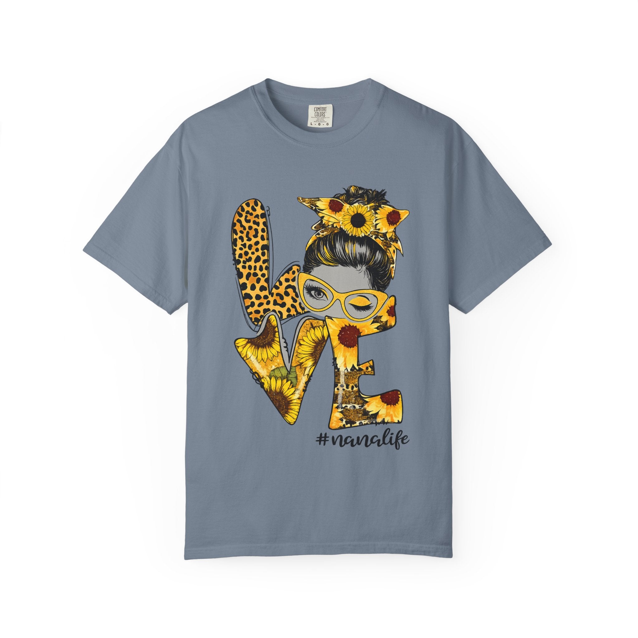 Love Mom T-Shirt — Sunflower & Leopard 'Mom Life' Graphic Tee