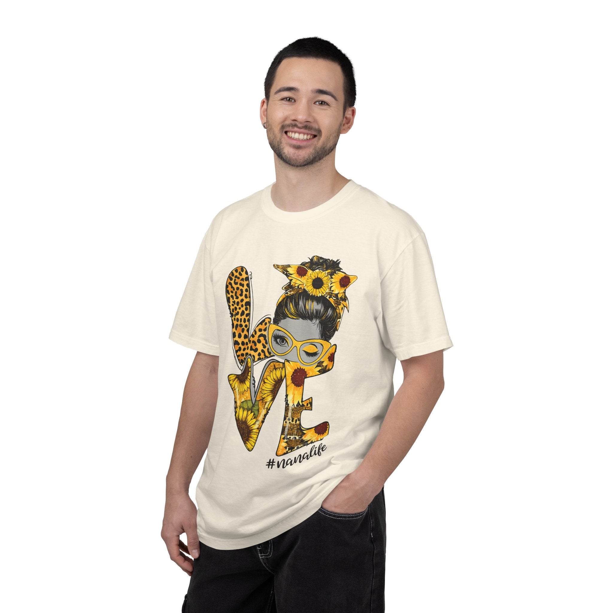Love Mom T-Shirt — Sunflower & Leopard 'Mom Life' Graphic Tee