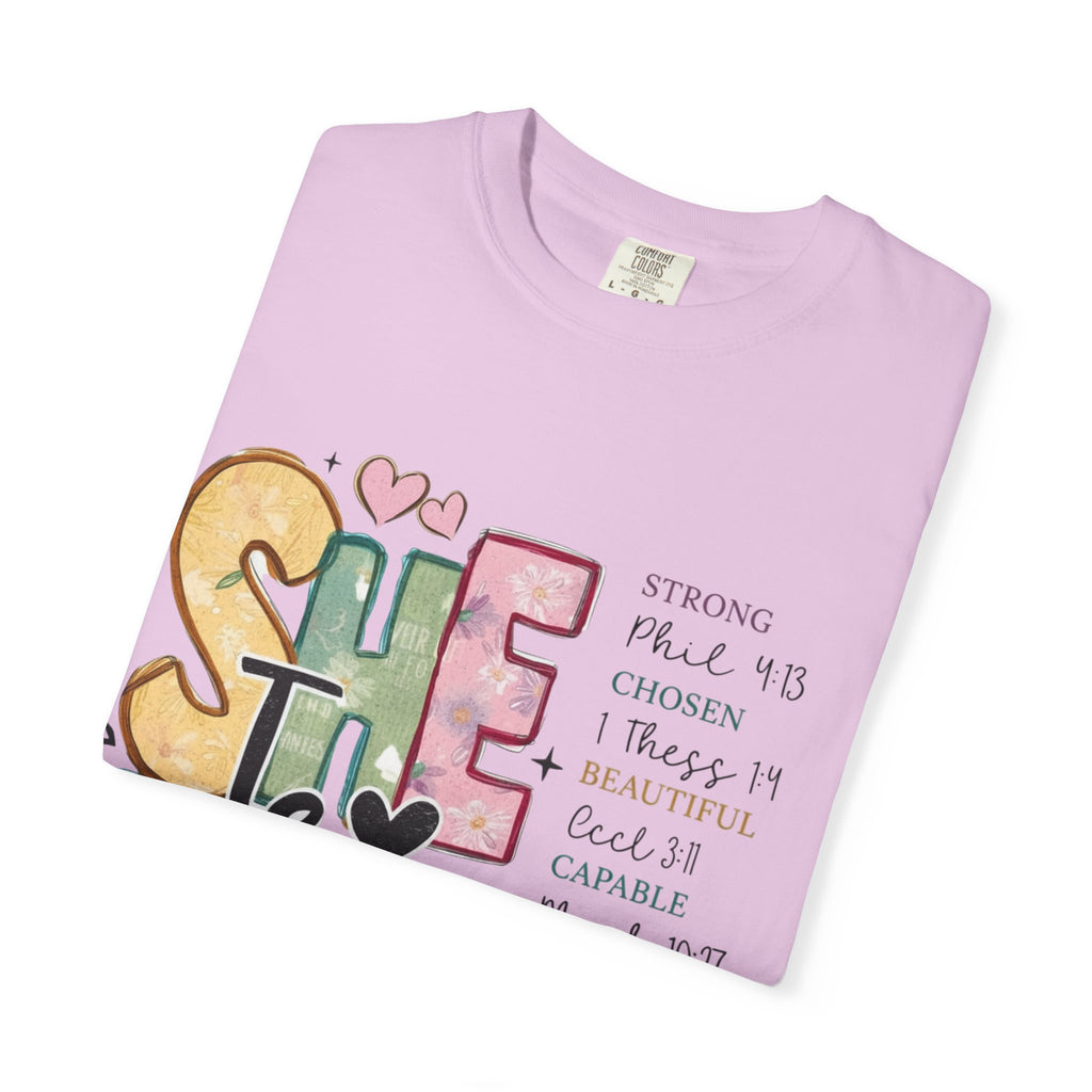 She & Mom Scripture Floral T-Shirt — Faith-Based Mother's Day Gift