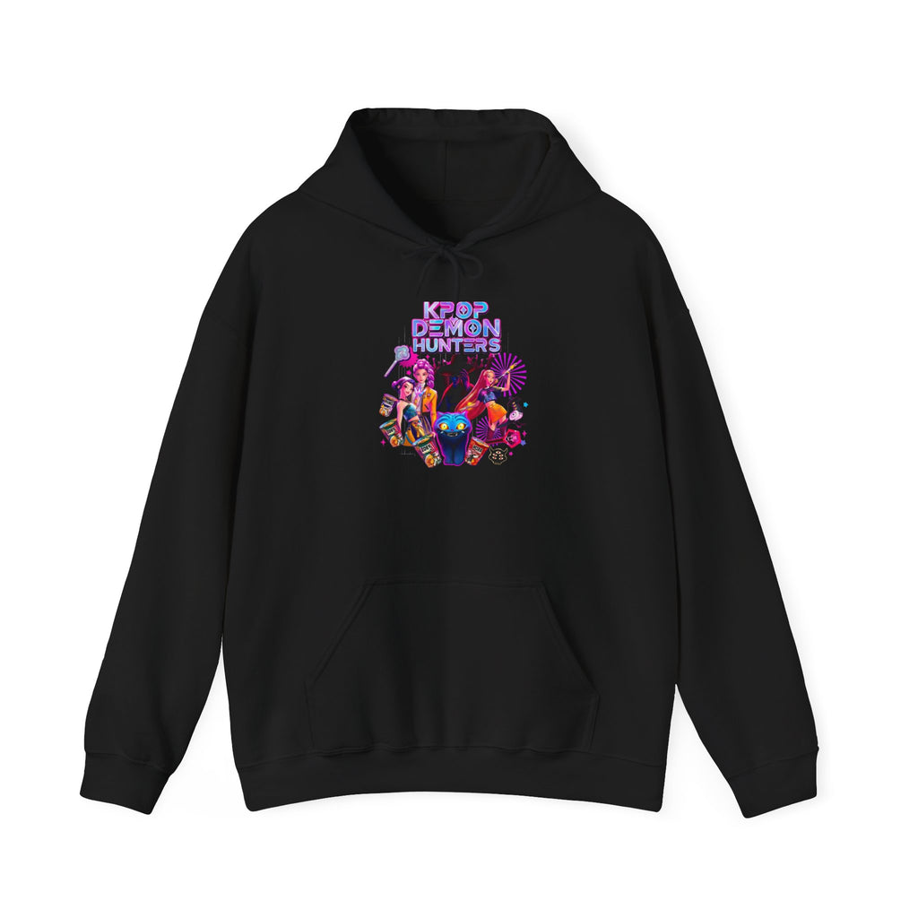 K-pop Demon Hunter Hoodie – Retro Neon ‘Keep Calm and Respawn’ Graphic Hooded Sweatshirt