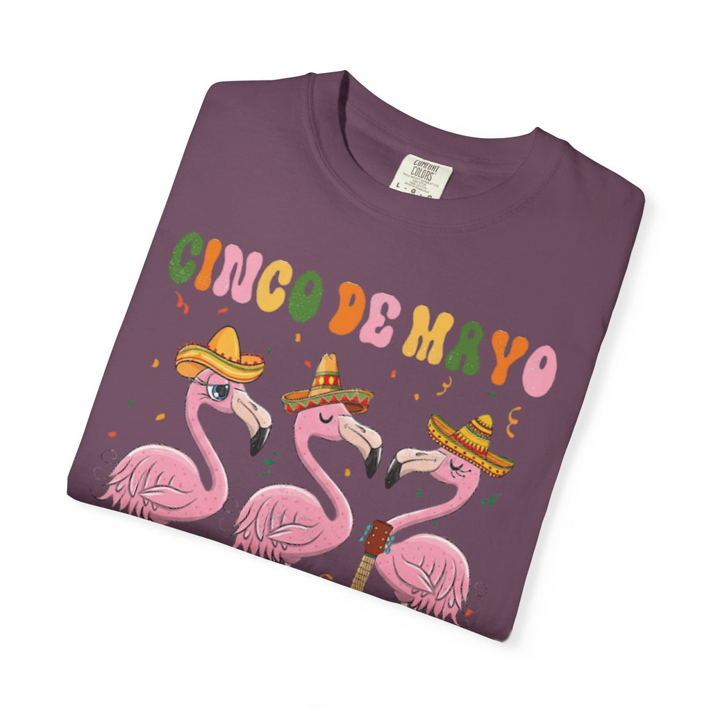 Cinco de Mayo Flamingo Squad T-shirt | Mexican Fiesta Graphic Tee