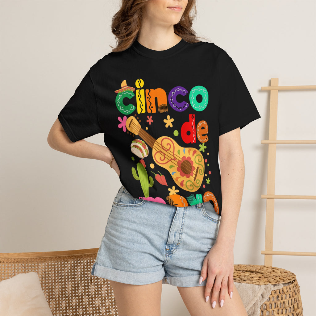 Cinco de Mayo Guitar Cactus T-Shirt | Fiesta Illustration