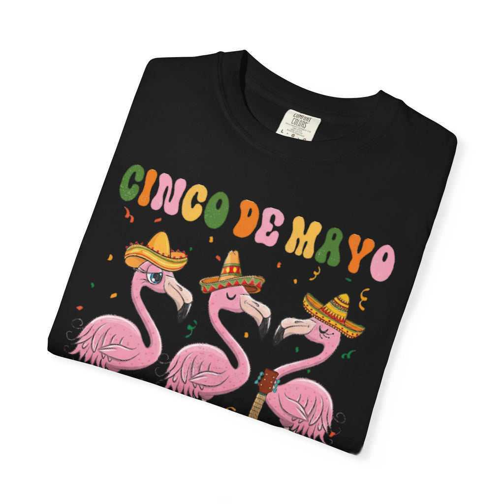 Cinco de Mayo Flamingo Squad T-shirt | Mexican Fiesta Graphic Tee