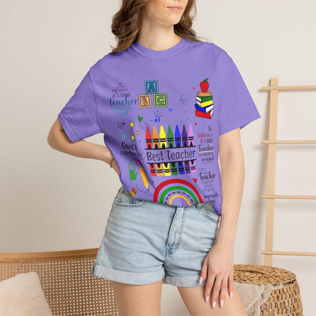 Best Teacher Colorful Classroom Graphic T-Shirt — Teacher Appreciation Gift