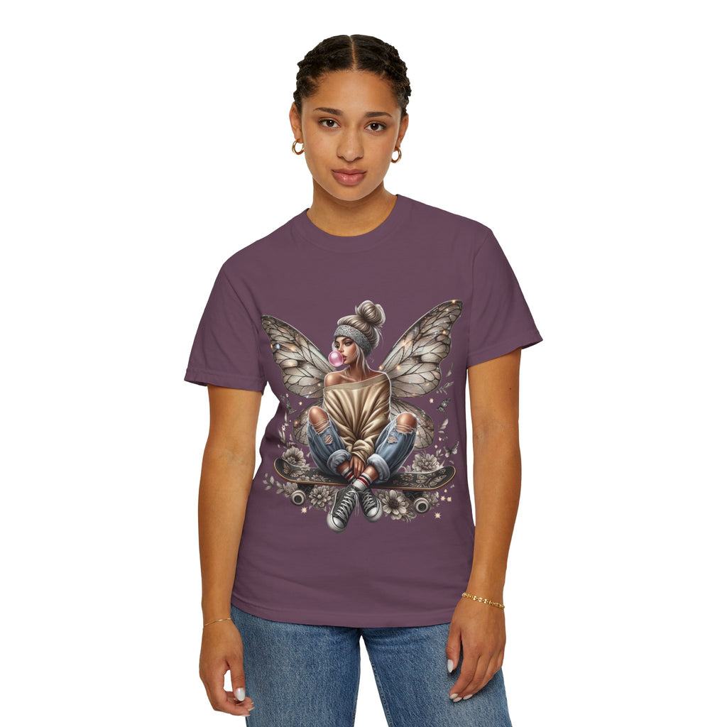 Fairy Skateboard Tee — Urban Butterfly Girl Graphic T-Shirt