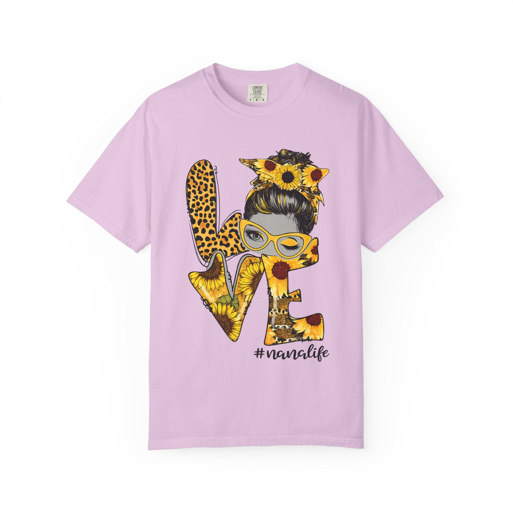 Love Mom T-Shirt — Sunflower & Leopard 'Mom Life' Graphic Tee