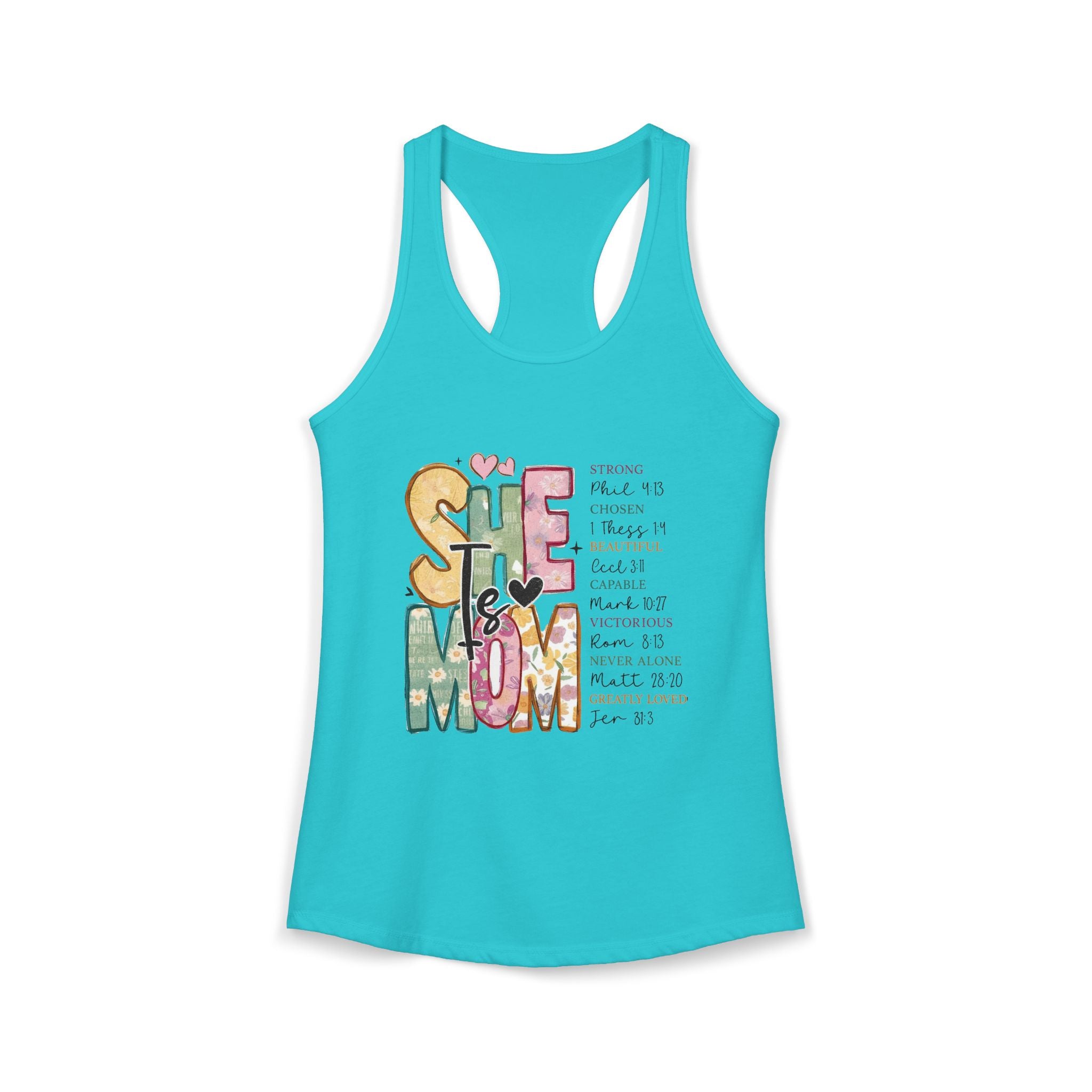 She Is Mom Racerback Tank