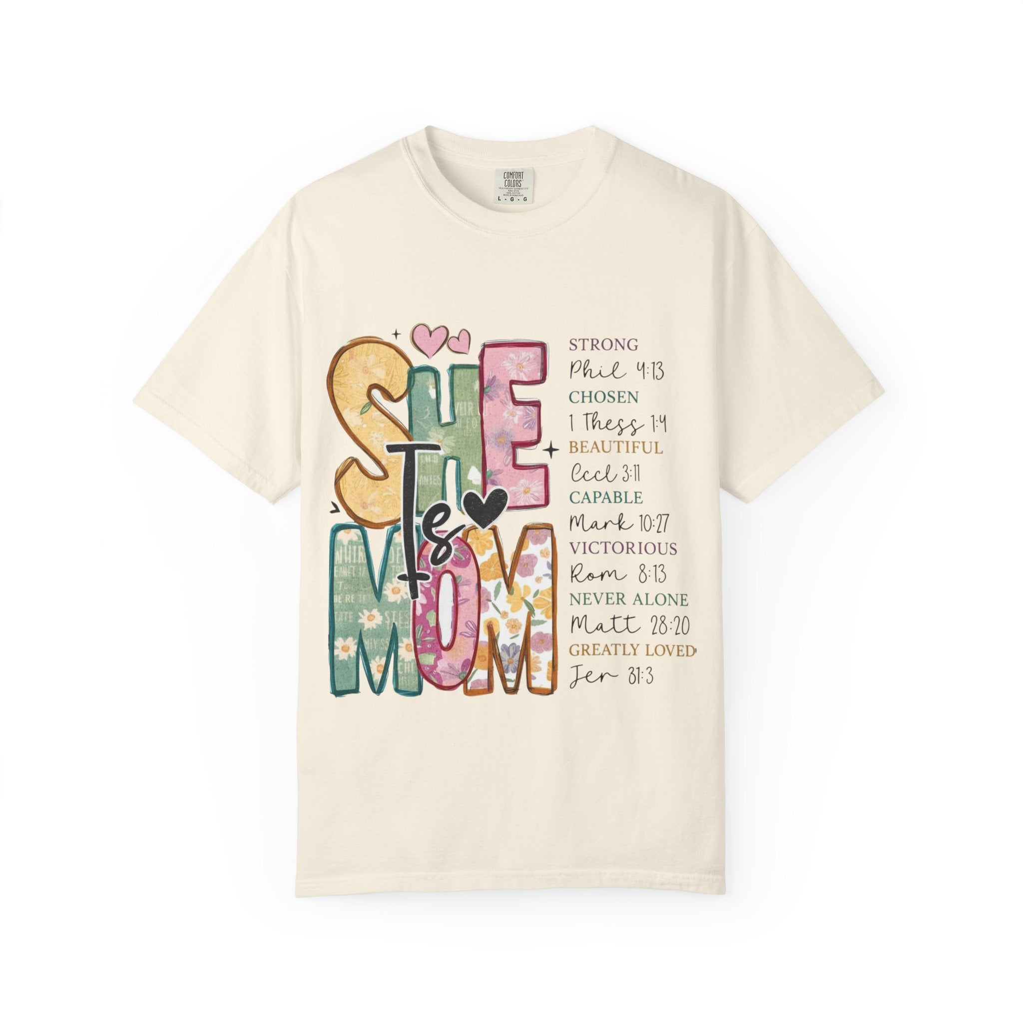She & Mom Scripture Floral T-Shirt — Faith-Based Mother's Day Gift