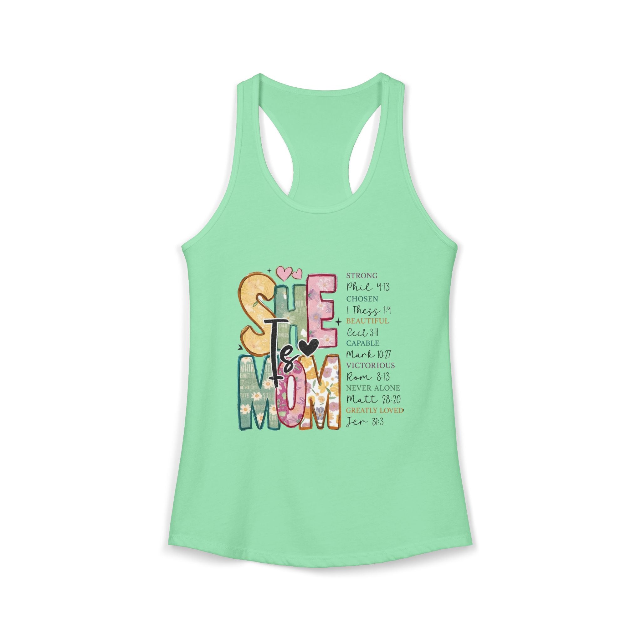 She Is Mom Racerback Tank
