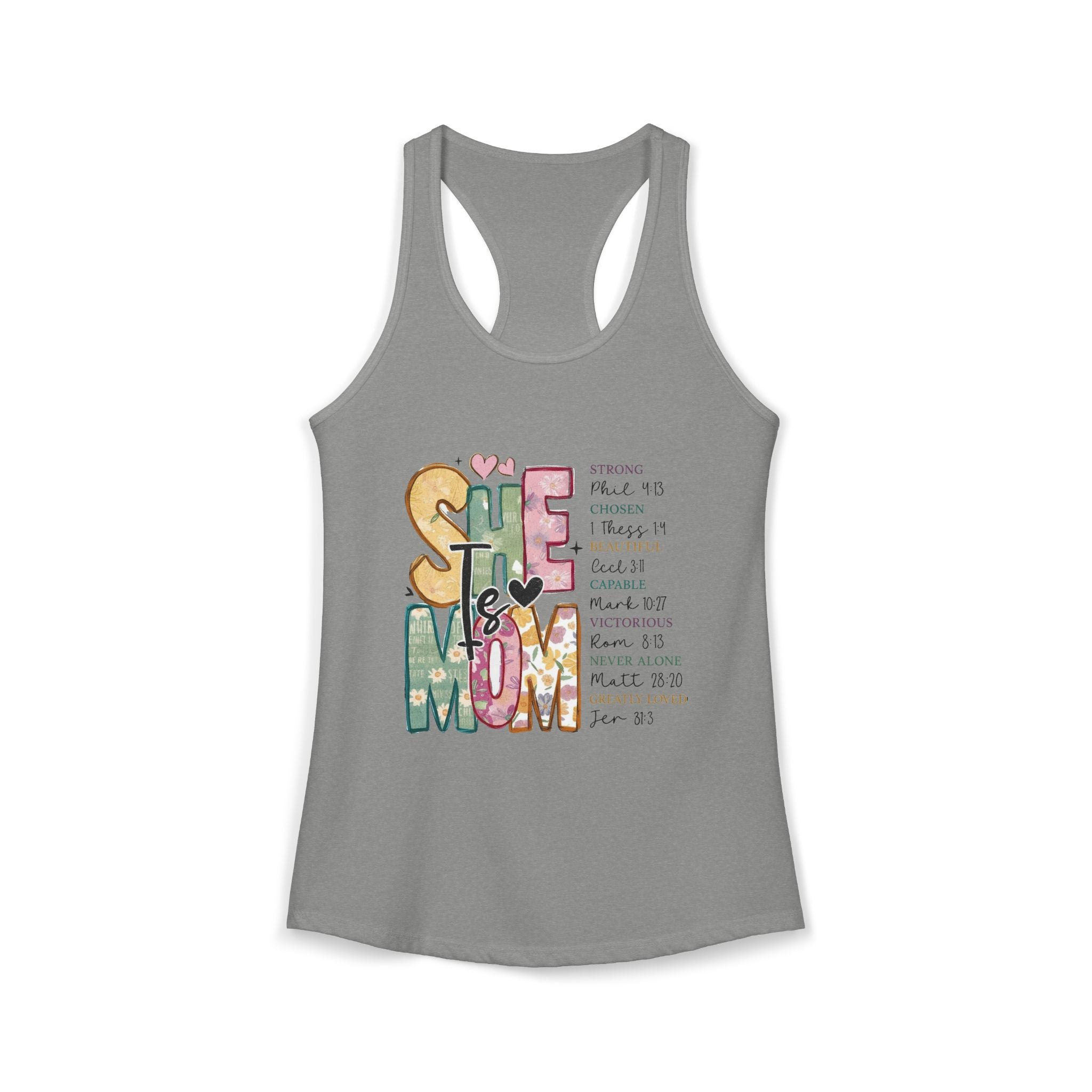 She Is Mom Racerback Tank