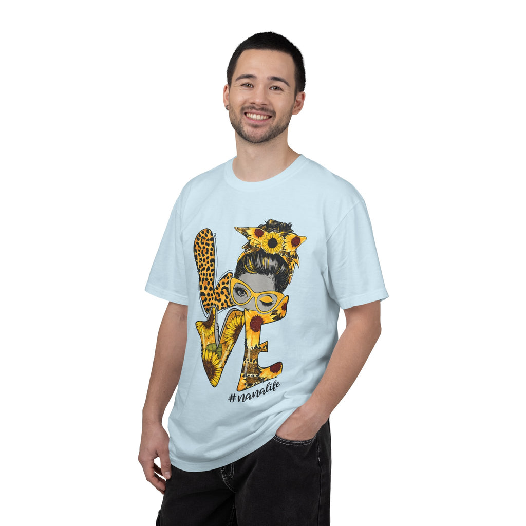 Love Mom T-Shirt — Sunflower & Leopard 'Mom Life' Graphic Tee