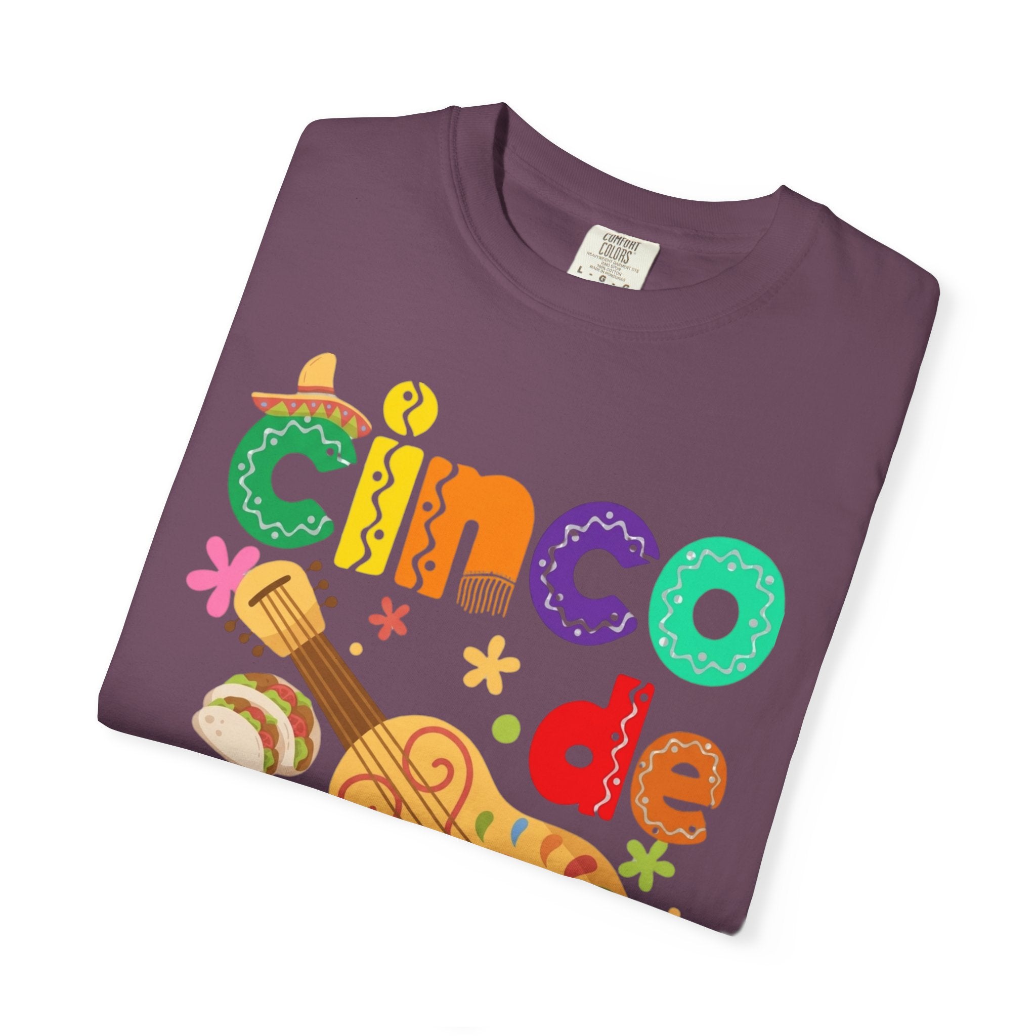 Cinco de Mayo Guitar Cactus T-Shirt | Fiesta Illustration
