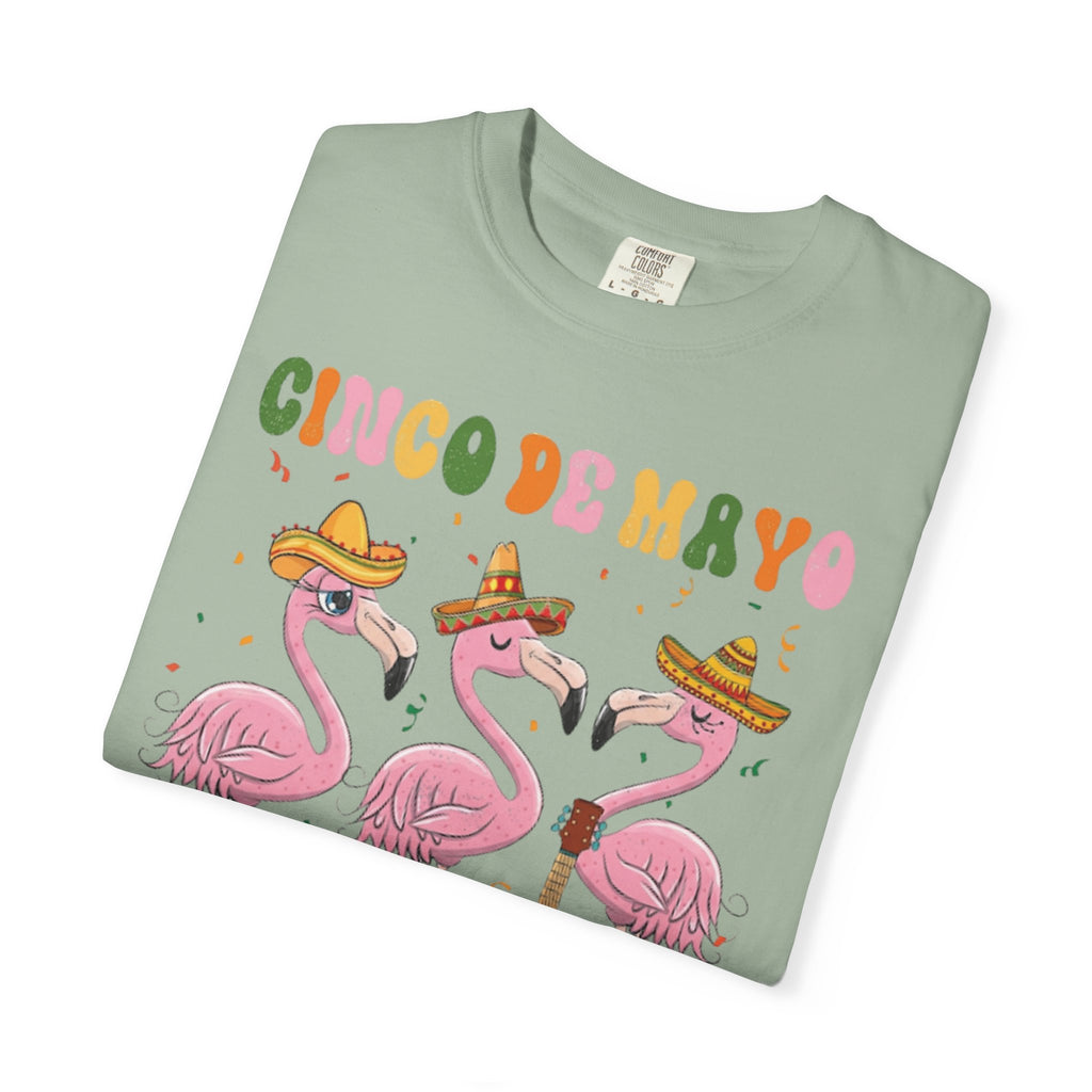 Cinco de Mayo Flamingo Squad T-shirt | Mexican Fiesta Graphic Tee