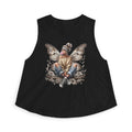 Fairy Girl Graphic Crop Top — Boho Butterfly Illustration Tank