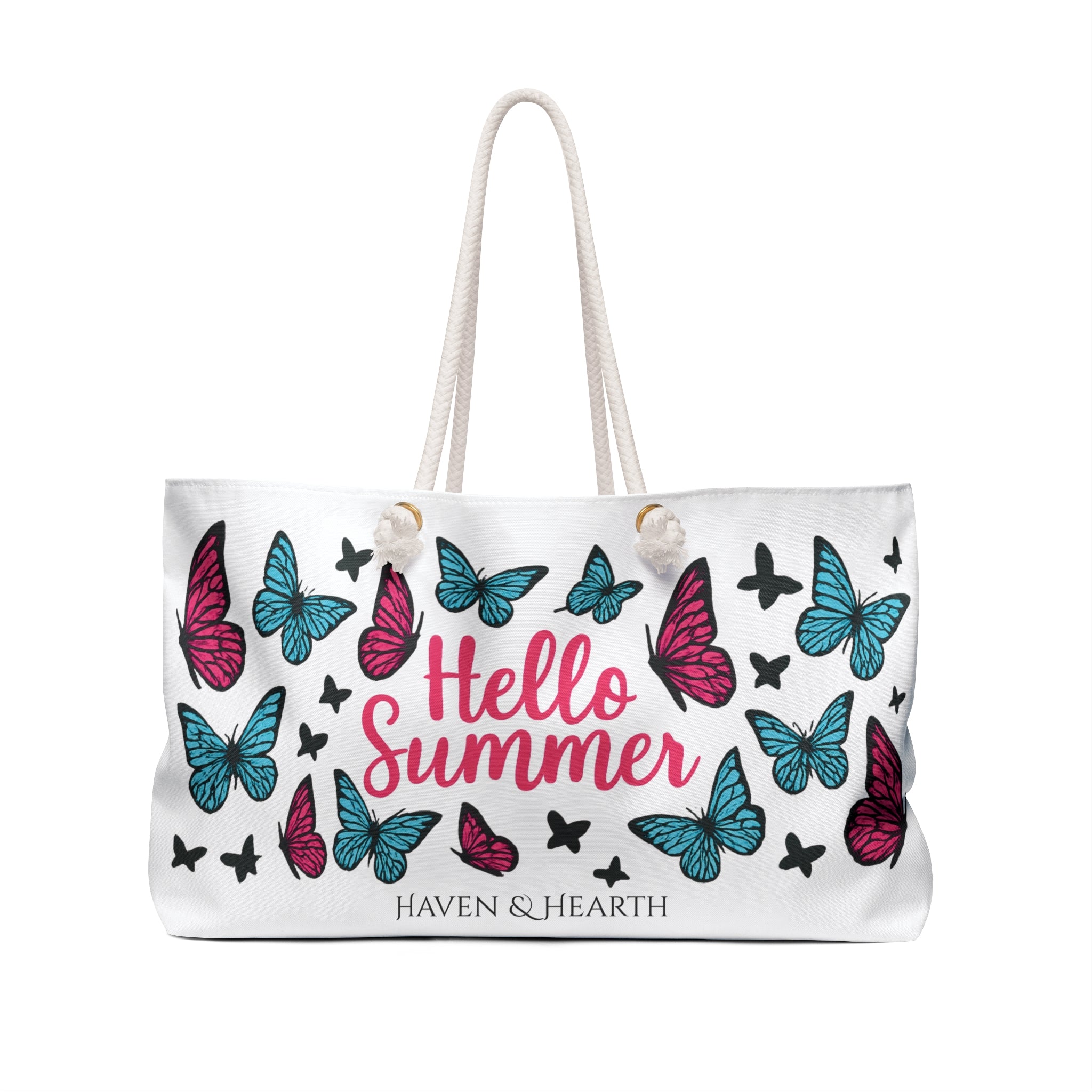 Hello Summer Butterfly Weekender Bag