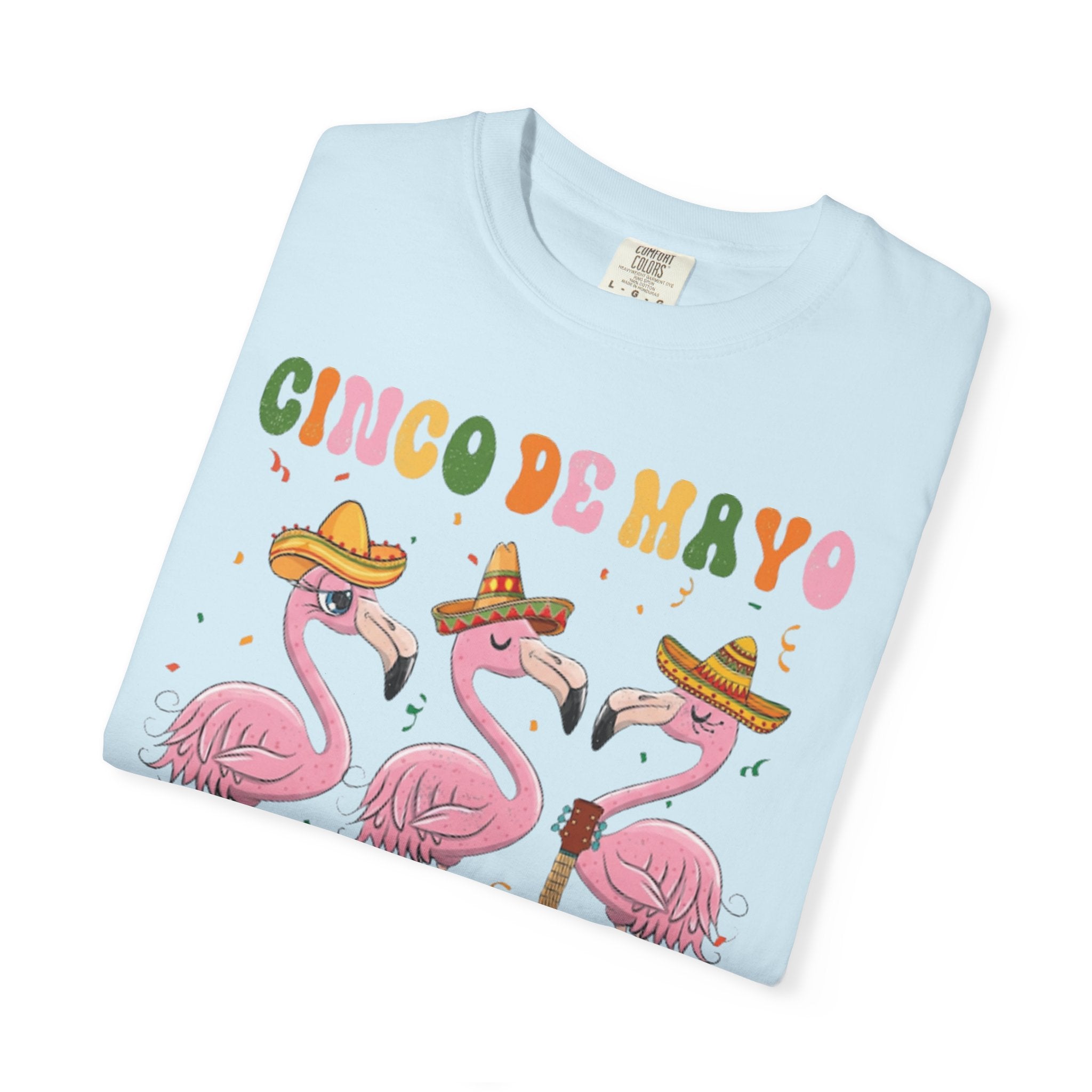 Cinco de Mayo Flamingo Squad T-shirt | Mexican Fiesta Graphic Tee