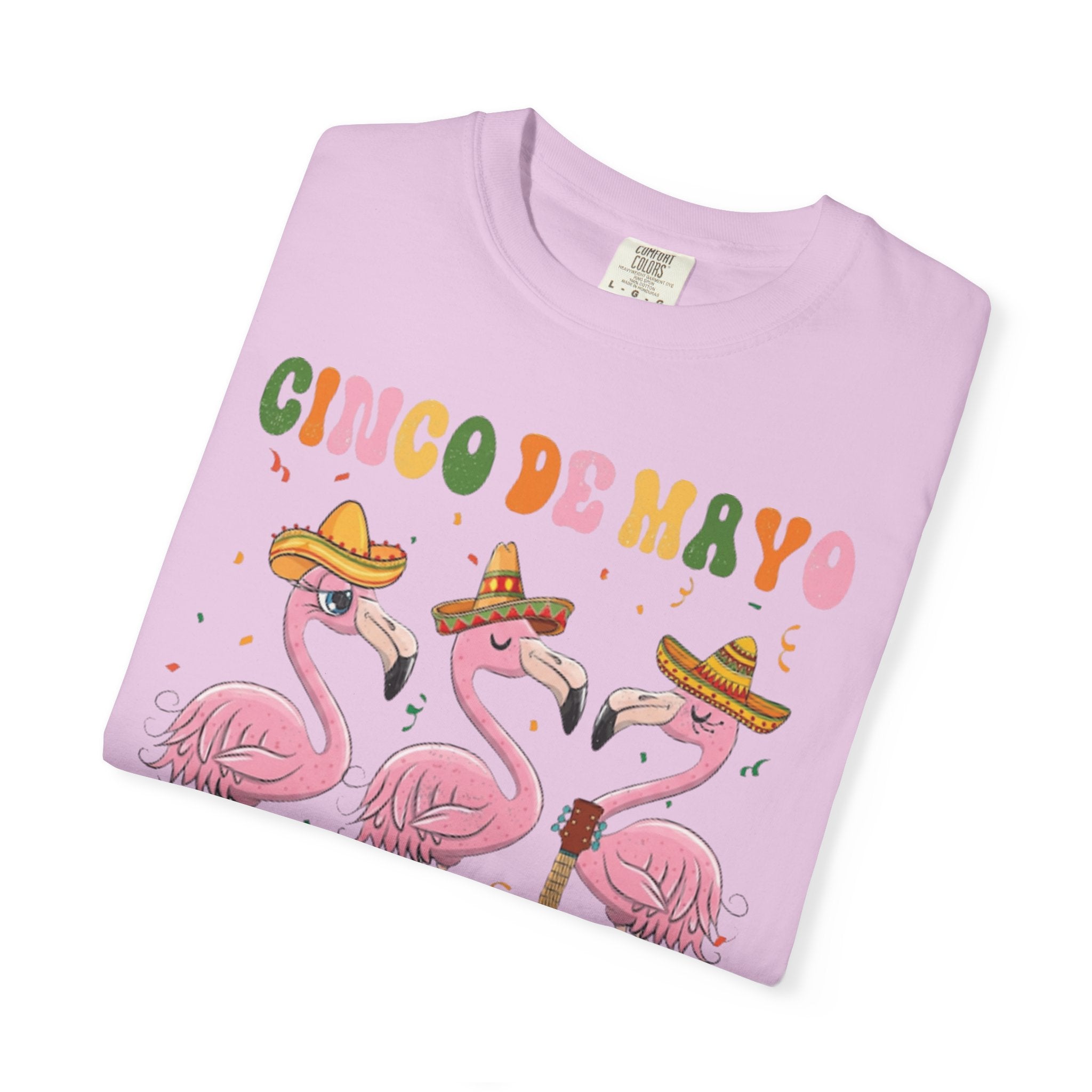 Cinco de Mayo Flamingo Squad T-shirt | Mexican Fiesta Graphic Tee