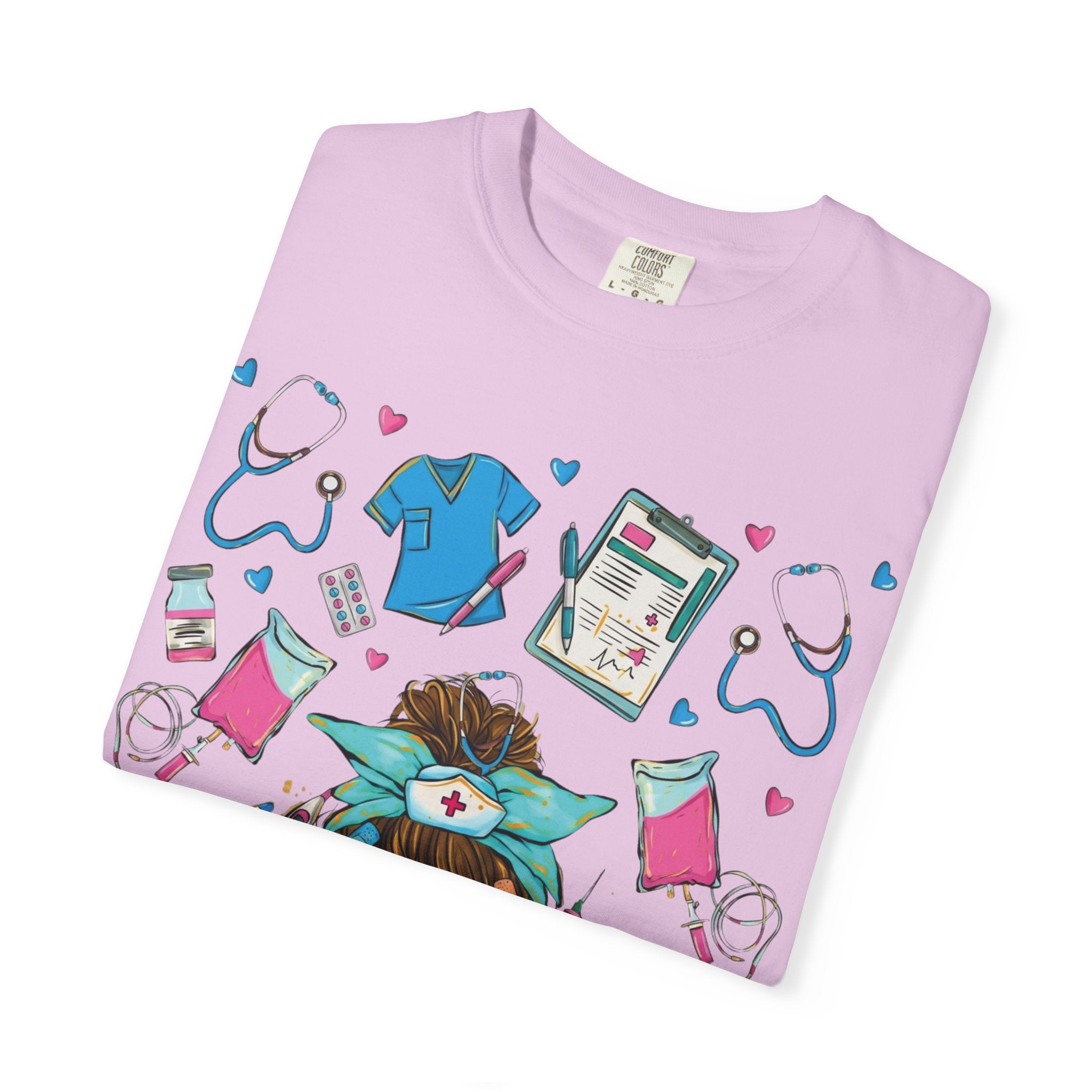 Nurse Life Graphic T-Shirt – #Nurselife Cute Medical Scrubs Design