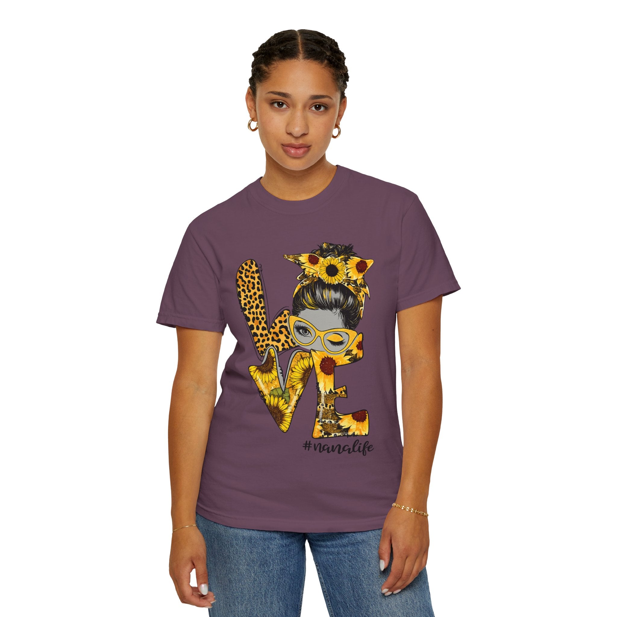 Love Mom T-Shirt — Sunflower & Leopard 'Mom Life' Graphic Tee