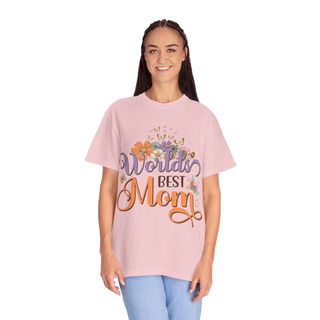 World's Best Mom T-Shirt — Floral Butterflies Mother's Day Tee